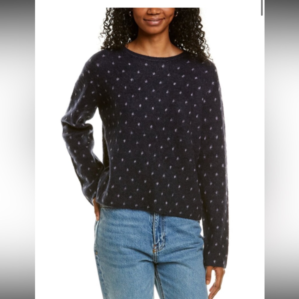 Vince Starry Dot Jacquard Mohair & Alpaca-blend Sweater